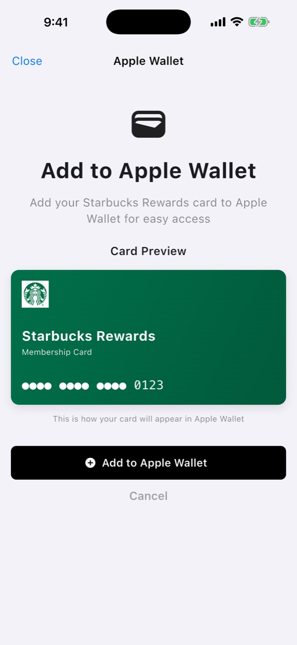 Add to Apple Wallet